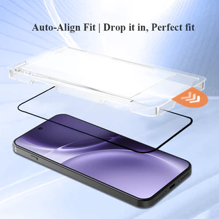 Lereach กระจกนิรภัยป้องกันหน้าจอสําหรับ vivo X300 Pro / X300 Ultra / X300 / X300 FE / X300S พร้อมกล่องวางตําแหน่งไร้ฝุ่น, กําหนดอัตโนมัติ, HD Clear