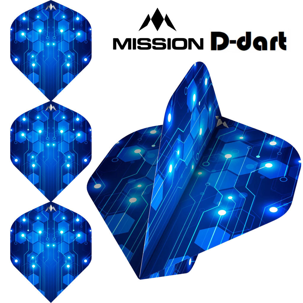 Mission Dart Flights - มาตรฐาน ION (No.2) 100 Micron Darts Flight สําหรับ Soft และ Steel Dart