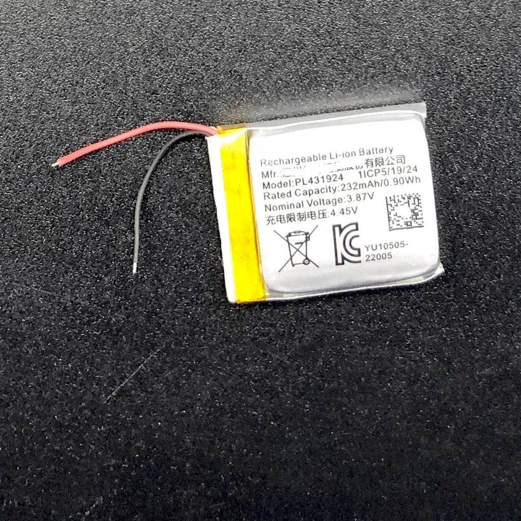 กรุณา431924แบตเตอรี่ที่เหมาะสม452025 502025 402025แบตเตอรี่ 3.87v 232mAh