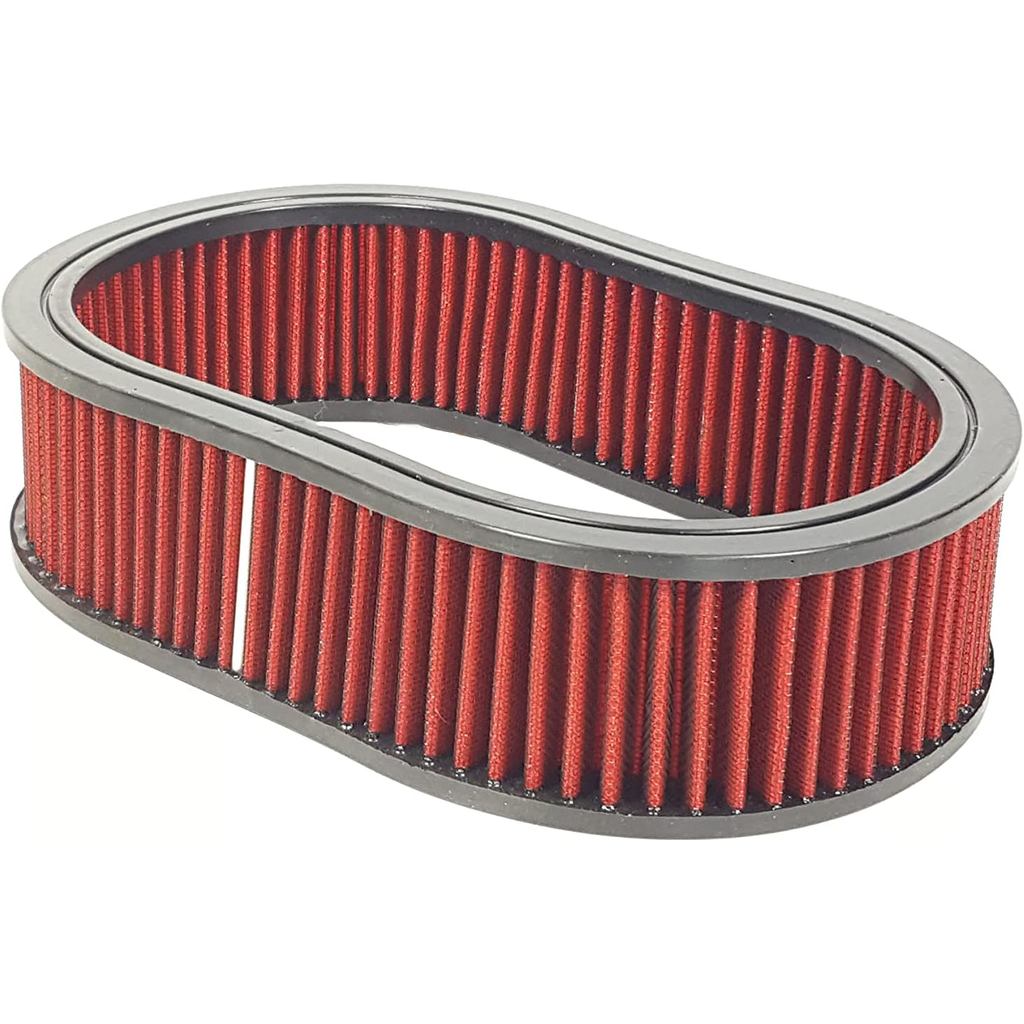 12 "Super Flow Oval Air Cleaner Washable Filter สําหรับ SBC BBC 350 454 472 12" L x 7.5" W x 2" H