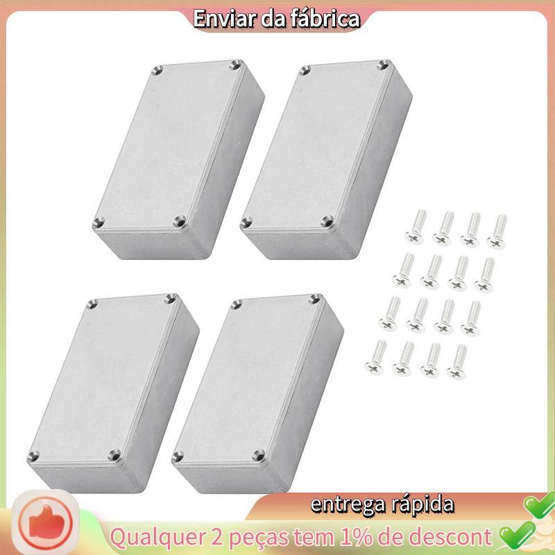 4PCS 1590B กีตาร์เหยียบ Enclosure อลูมิเนียม Diecast Stomp กล่องสลับกล่อง 112x61x32 มม.