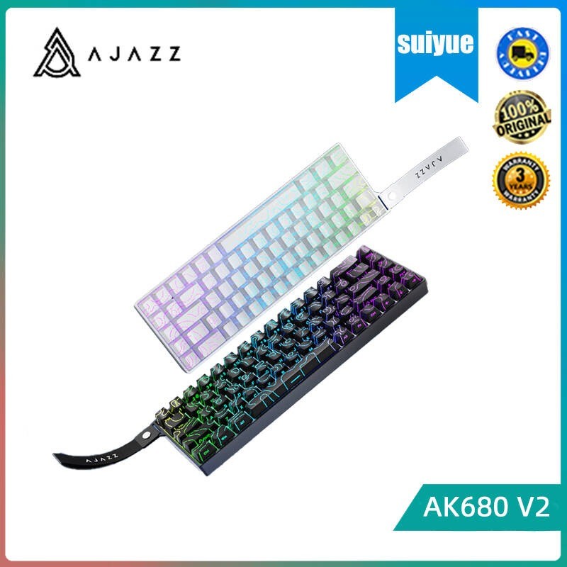 AJAZZ AK680 V2 คีย์บอร์ดแกนแม่เหล็ก, คีย์บอร์ดแบบกําหนดเองสําหรับเกม RT esports, การเชื่อมต่อแบบมีสา