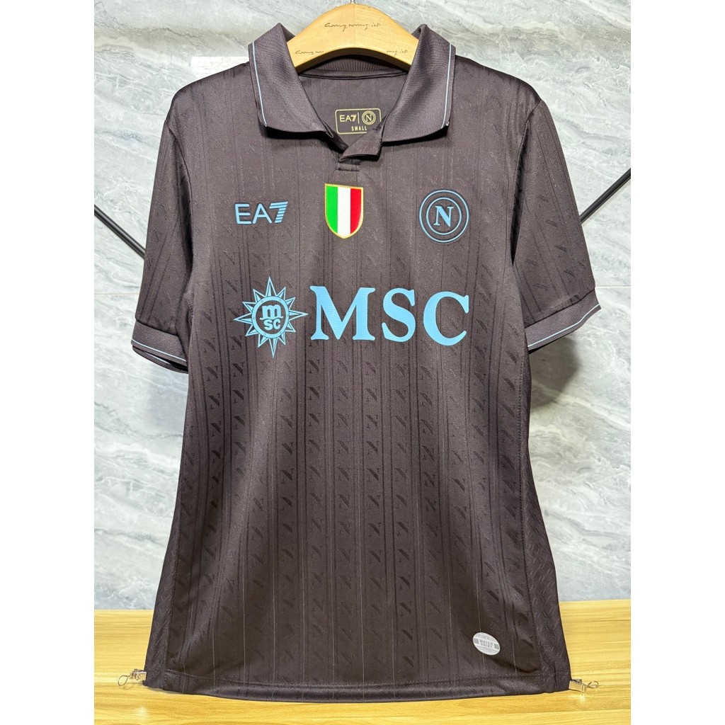 Napoli 2025/26 Player Issue Mens Third Short Sleeves Football Jersey T-shirt With#19 Hjlund