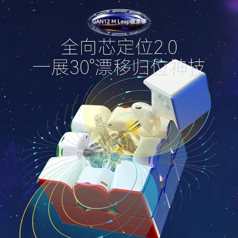 สินค้าใหม่พร้อมสต็อก GAN12Maglev Magnetic Levitation Rubiks Cube Third-Order Magnetic Dedicated Comp