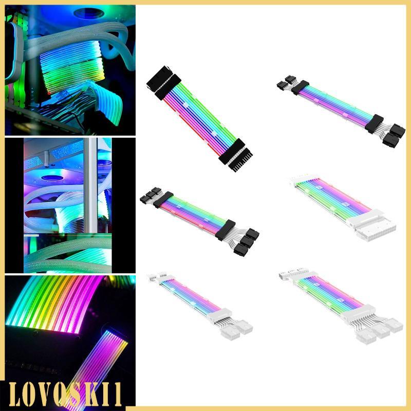 [Lovoski1] สาย PCIe 24Pin 2x8Pin 3x8Pin สาย GPU Extension สาย RGB สําหรับเคสพีซี