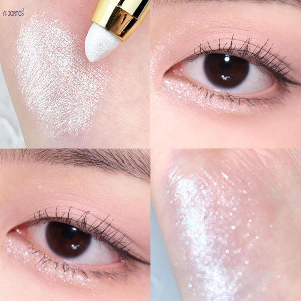 Glitter Gradient Eyeshadow Stick Highlighter Eye Shadow Stick Hypoallergenic สําหรับ Sensitive Eyes