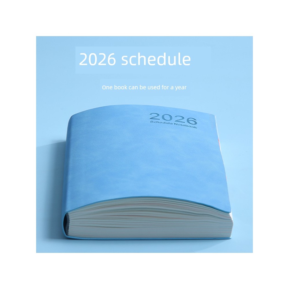 แพลนเนอร์ 2026 planner 2026 กําหนดเวลาหนังสือประสิทธิภาพคู่มือแผนรายวันหนังสือการจัดการเวลาบันทึกหนั