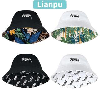 LIANPU หมวกชายหาดสองด้าน ออกแบบกราฟิตี้และเรโทรฮิพฮอป ปกป้อง…