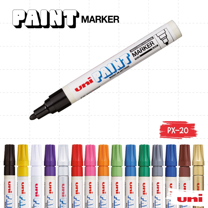 PX-20 UNI Paint Marker – ปากกาทําเครื่องหมายถาวร มีชีวิตชีวา และหลายพื้นผิว