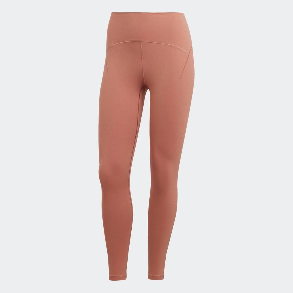adidas Gym & Training กางเกงรัดรูปเจ็ดส่วน Yoga Studio Luxe ผู้หญิง สีน้ำตาล HR5415