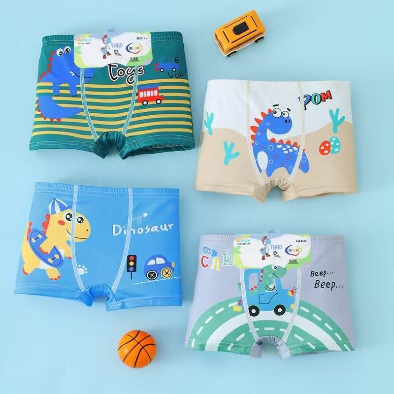YEPPO Childrens Boxer BR86 ชุดชั้นในเด็กชายหนาน่ารักตัวอักษรชุดชั้นในเด็กชาย