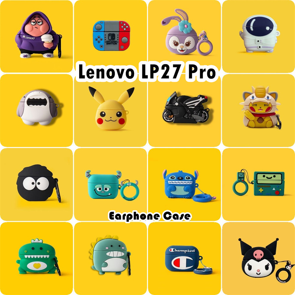 สําหรับ Lenovo LP27 Pro Case Casing Soft Silicone Headphone Case Niche Cartoon NO.2