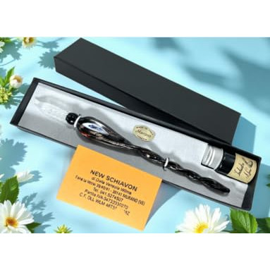 อิตาลี งานฝีมือแบบดั้งเดิม มูราโน แก้วเวนิส/ปากกากระจก 24K เคลือบทอง