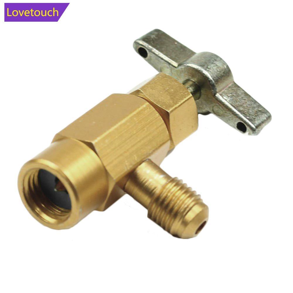 LOVETOUCH เครื่องปรับอากาศรถยนต์ R134a A/C Refrigerant Self-Piercing สามารถแตะวาล์วที่เปิดขวดอะแดปเต