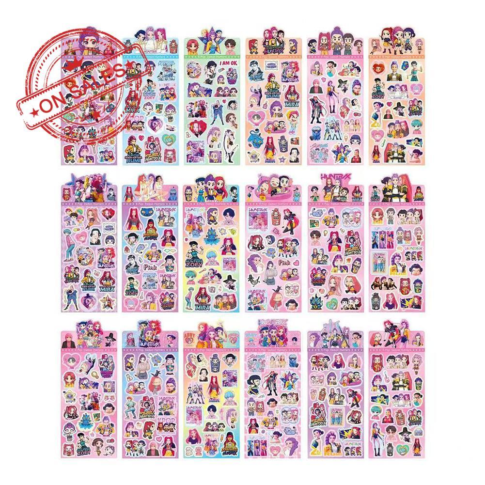 ชุด K-pop Demon Hunter สติกเกอร์ Creative Goo แผ่นตกแต่งสติกเกอร์บ้านสติกเกอร์น่ารัก C9r6