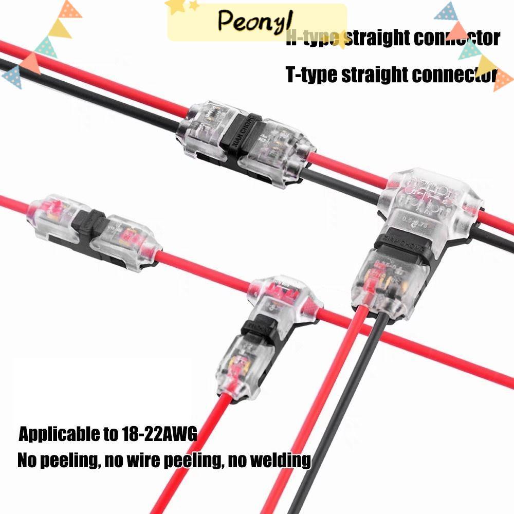 PEONY 1 ชิ้นสายไฟ Crimp,ตัวเชื่อมต่อรถยนต์การเชื่อมต่อสายเคเบิล Strip Pluggable Wire Connector,ทนทาน