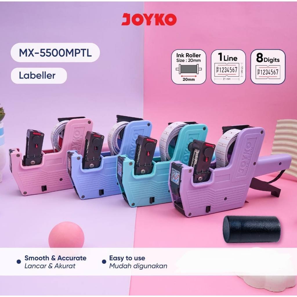 Joyko MX-5500MPTL PASTEL - ป้ายราคา 1 เส้น สินค้าขายดี & MX-5500 คุณภาพสูง