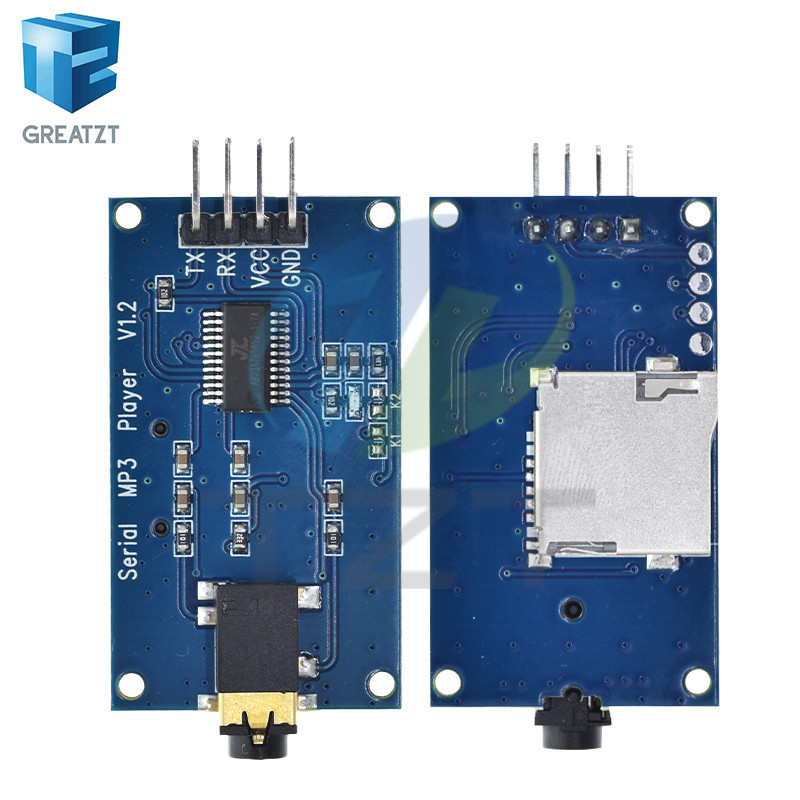 GREATZT YX6300 YX5300 UART ควบคุมโมดูลอนุกรม MP3 เครื่องเล่นเพลงโมดูลสําหรับ Arduino/AVR/ARM/PIC CF