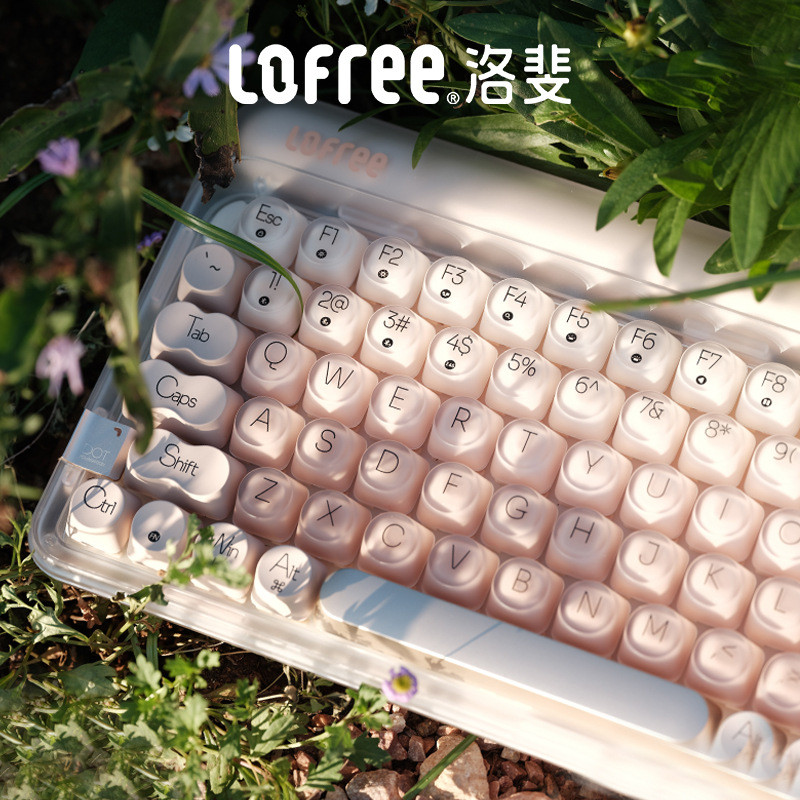 Lofree lofree Liquid Foundation Keyboard ไร้สายบลูทูธสามโหมด High-Value Mechanical Keyboard สาววันหย