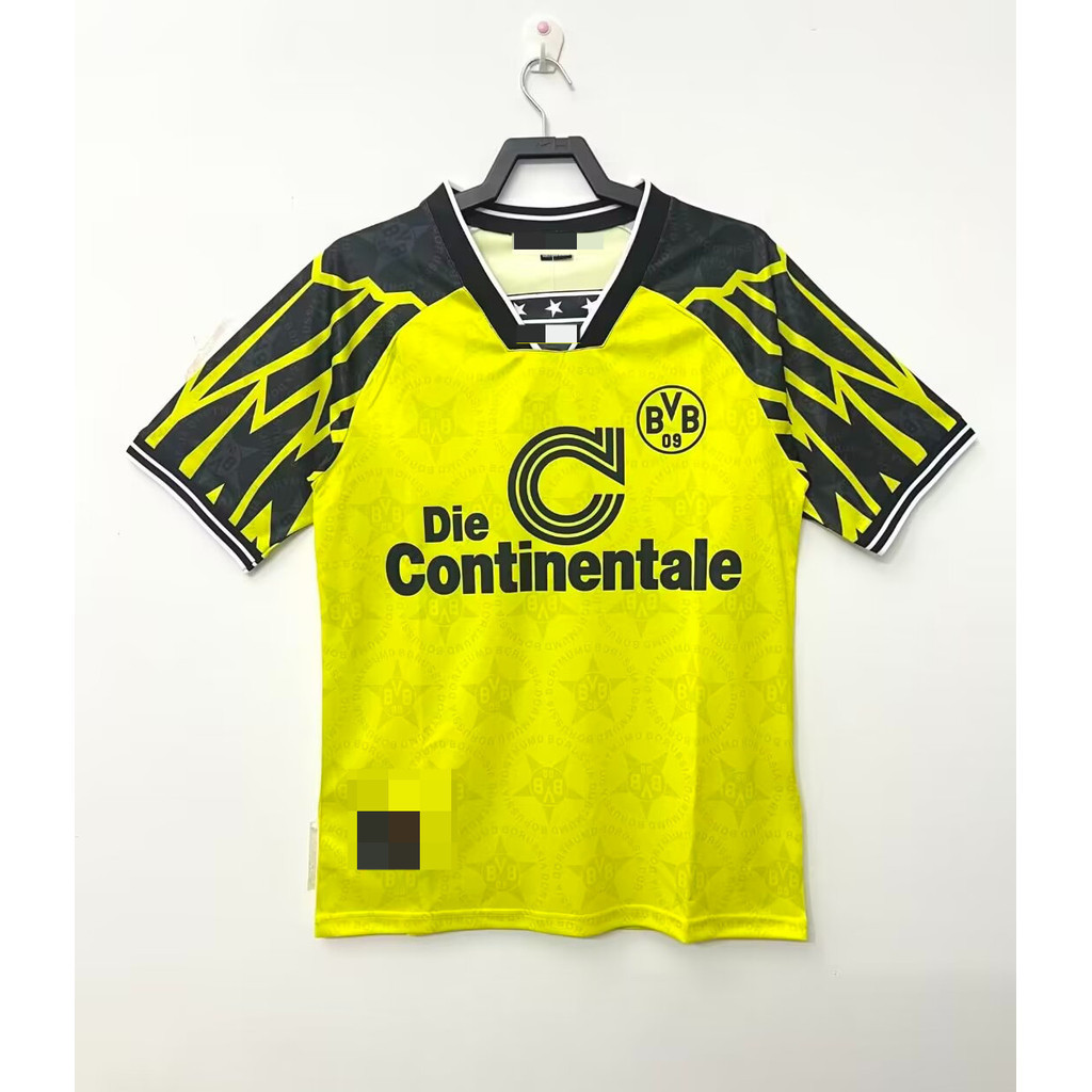S-XXL 1994-95 Dortmund Retro Jersey แขนสั้นสำหรับกีฬาฟุตบอล