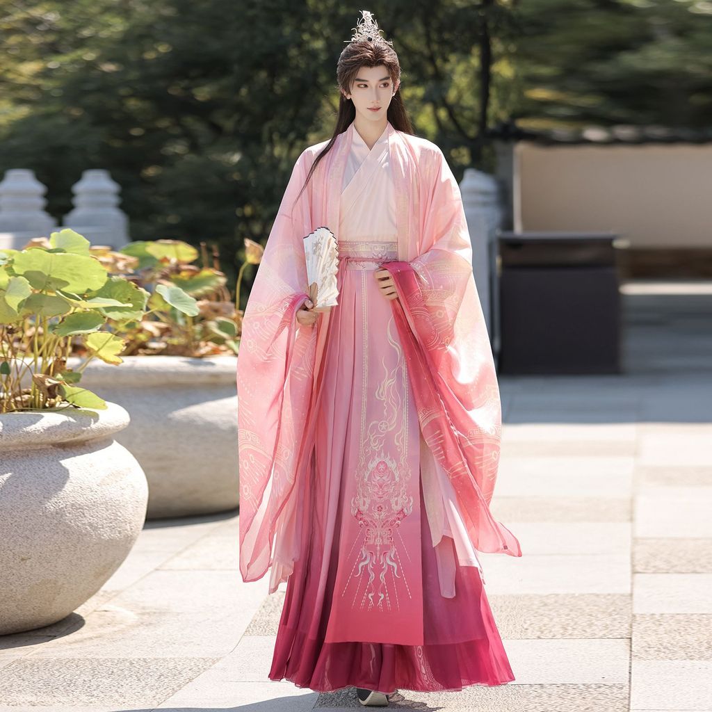 เสื้อผ้าHanfuสไตล์Wei Jinสำหรับทั้งผู้ชายและผู้หญิง เหมาะสำหรับการคอสเพลย์หรือภาพยนตร์Xianxia LF25.1