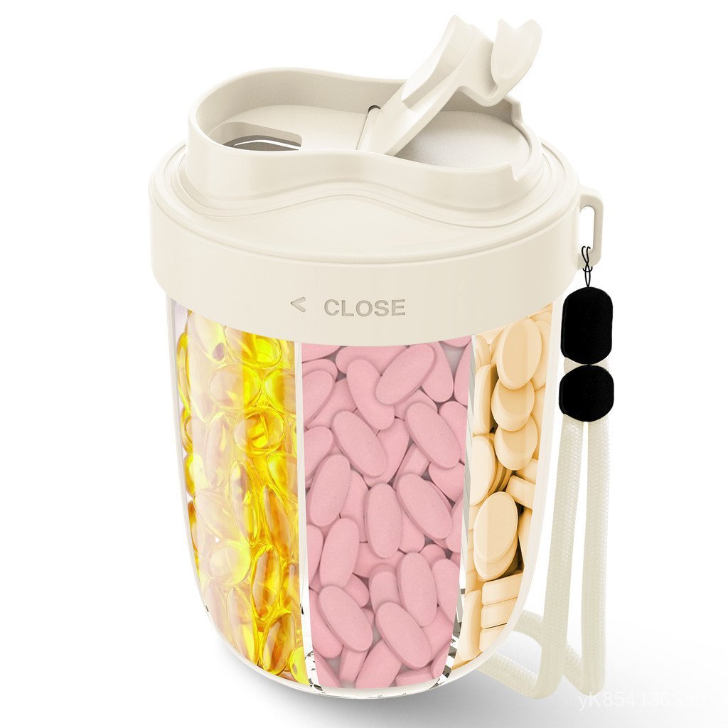 Cross-Border Fitness E-Commercial Grid Pill Box 7 ซม.ถ้วยบรรจุคุณภาพเกรดอาหารทั้งหมดวัสดุขายร้อนยาเด