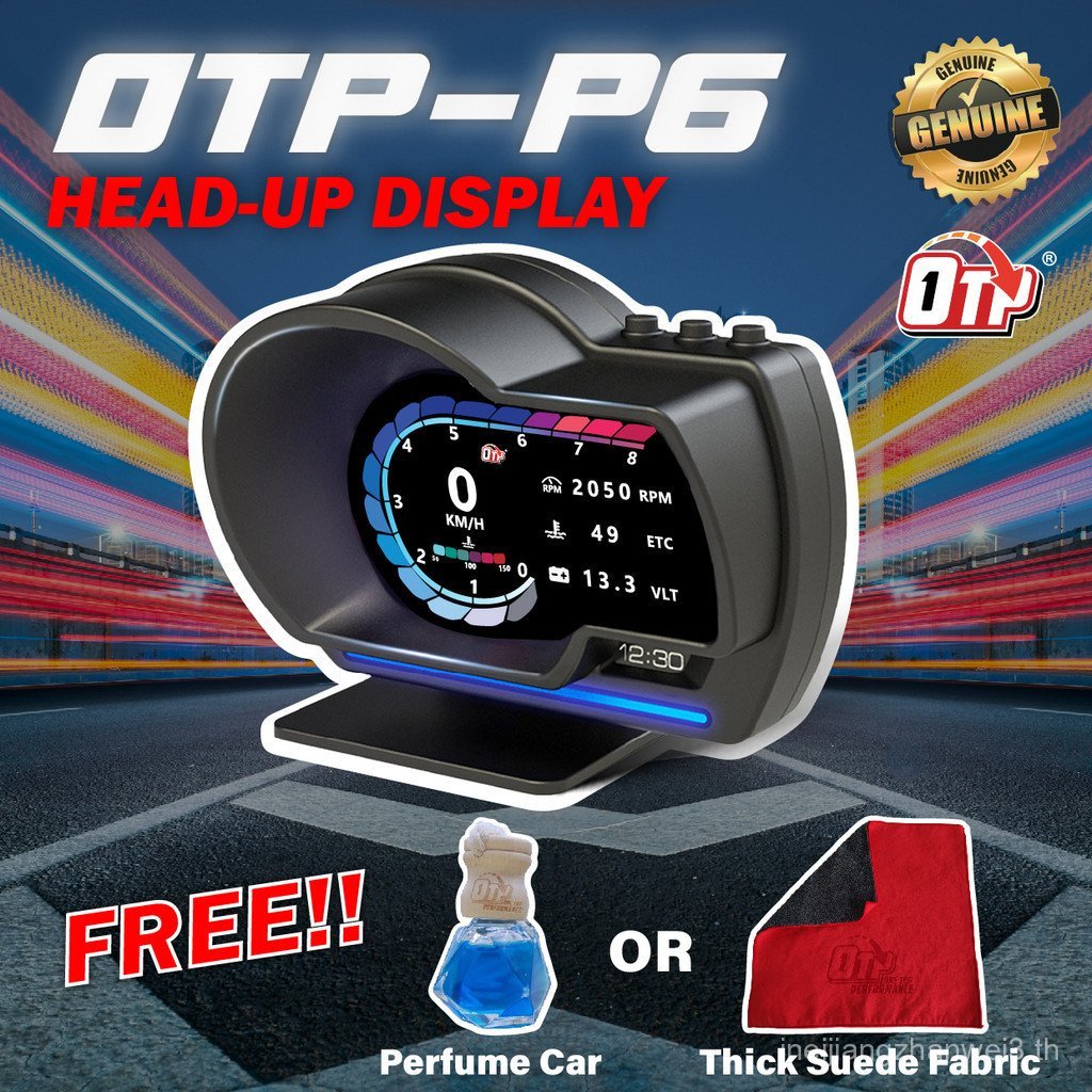 P6 F8 F9 PLUS รถ OBD GPS OBD2 เมตรเครื่องสแกนเนอร์ดิจิตอลนาฬิกาปลุกความเร็วจอแสดงผล Hud myvi axia be