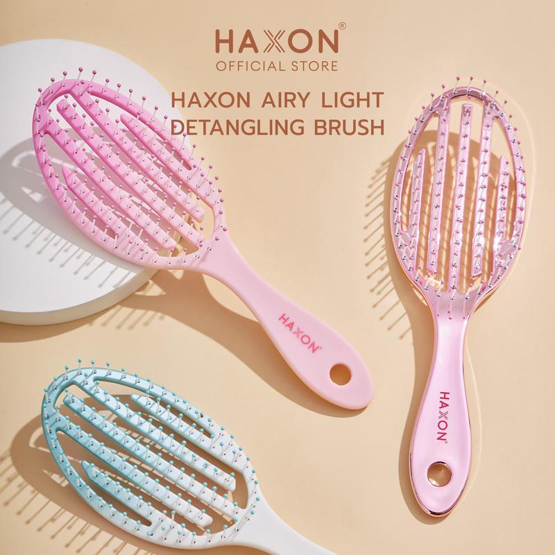 【Phuket Glow SELLER】Haxon Airy Light Detangling Brush หวีไนลอน แก้ผมพันกัน มีช่องระบายอากาศ ไม่อับชื