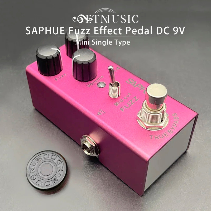 Fuzz Pedal Middle Cut Fuzz/tone/volume Konb Effect Pedal Mini Single Type Dc 9v True Bypass