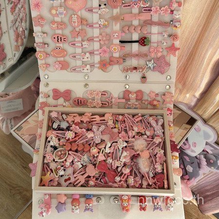 ชุดกิ๊บติดผม 50 ชิ้น สไตล์การ์ตูนญี่ปุ่น น่ารักสำหรับสาวๆ
