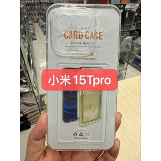 สําหรับ Xiaomi 17T 15T Pro 15TPro Mi 2025 เคสโทรศัพท์ช่องใส่การ์ดปลอกโปร่งใสนุ่ม Xiaomi15TPro Xiaomi15T Mi15T Clear Simplicity ซิลิโคนกันกระแทกป้องกันกล้องปกหลัง