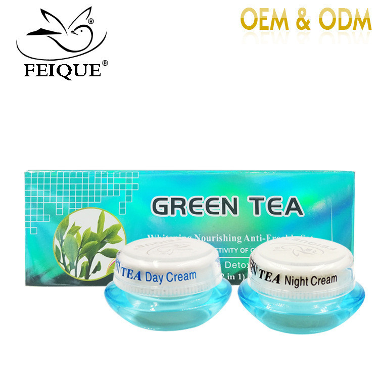 รุ่น feique fique ครีมชาเขียวขวดเดียวสองขวดสามขวด Brightening Lightening Black Brightening Skin Tone