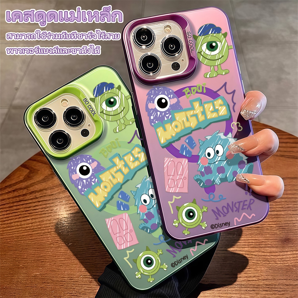 จัดส่งที่ไทย เคสมือถือ พร้อมดูดแม่เหล็ก นิยม เคสแข็งแบบด้านหลายสี For IPhone13 14Pro 16 15PLUS 12 11Pro Max IMDCX013