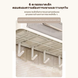 ตู้เก็บของติดผนัง ชั้นวางเครื่องสำอางในห้องน้ำ ชั้นอเนกประสงค์ไม่ต้องเจาะกำแพง แบบมีลิ้นชั มีตะขอ มั่นคงมาก