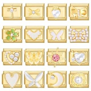 สร้อยข้อมือมุกผีเสื้อสแตนเลส 304 ยืดหยุ่นได้ แบบโมดูล