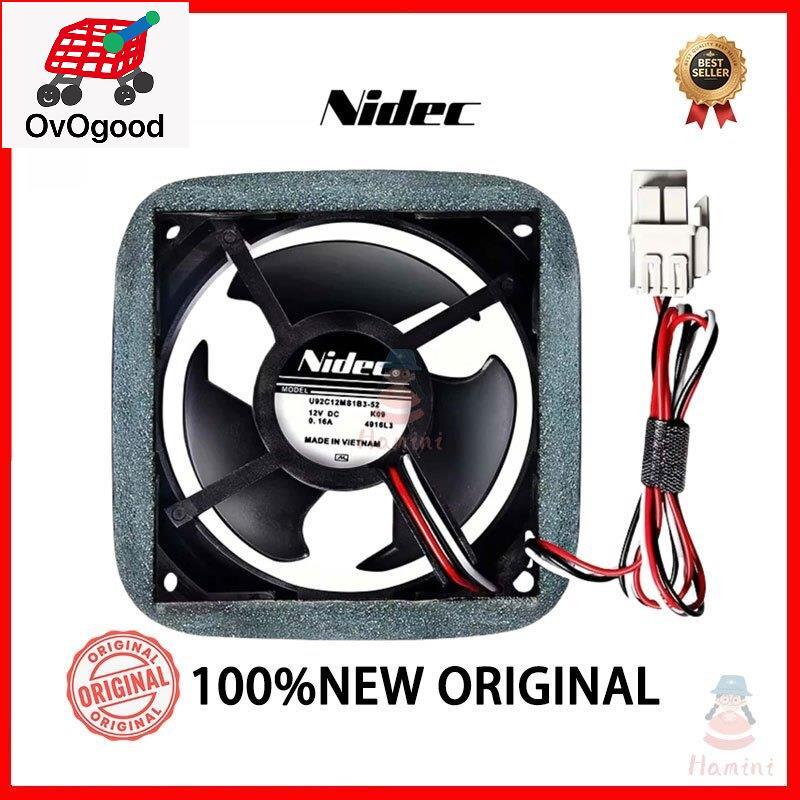 Nidec U92C12MS1B3-52 FBA11J10M DC9V 0.16A 2Wire (ใหม่) REFRIGERATOR COOLING FAN 12V 0.16A -มอเตอร์ทอ