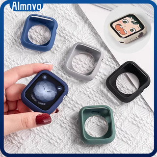 กรณียางอ่อนครอบคลุมกลวง for Smartwatch Apple Watch SE Ultra 3 2 Iwatch Series 11 10 9 8 7 6 5 49 46 42 45 44 40 41 38mm