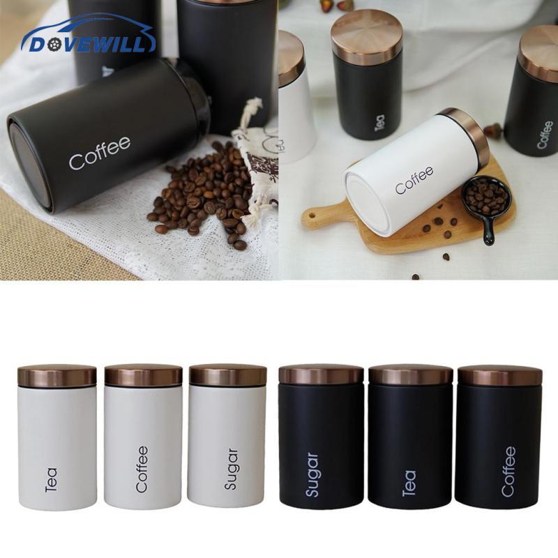 [Dovewill] 3 ชิ้นเหล็กชุบสังกะสีชาน้ําตาลกาแฟกระป๋องเก็บถั่วแห้ง 8.9x15.5 ซม. - รูปที่ 7