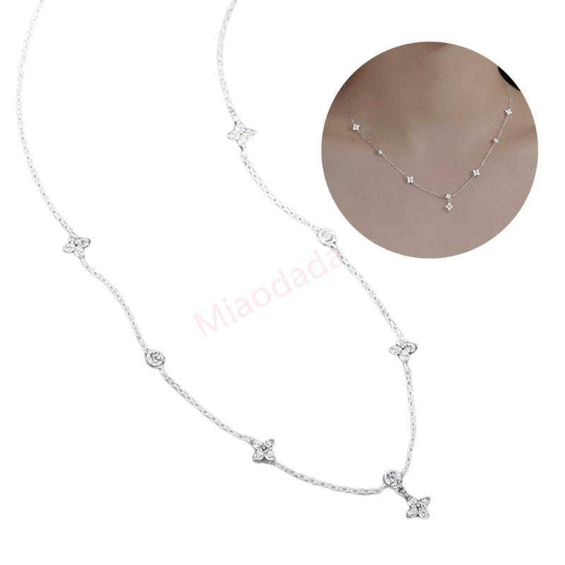 MDD Four Leaf Plant Charm สร้อยคอเนื้อทองแดงเครื่องประดับคอสําหรับ Expressing Love