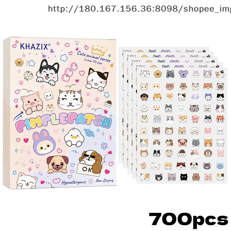 [OU] 700pcs การ์ตูน Themed แมวสุนัขรูปร่างสิวแพทช์อ่อนโยน Non Irritating กันน้ํา Breathable สําหรับท