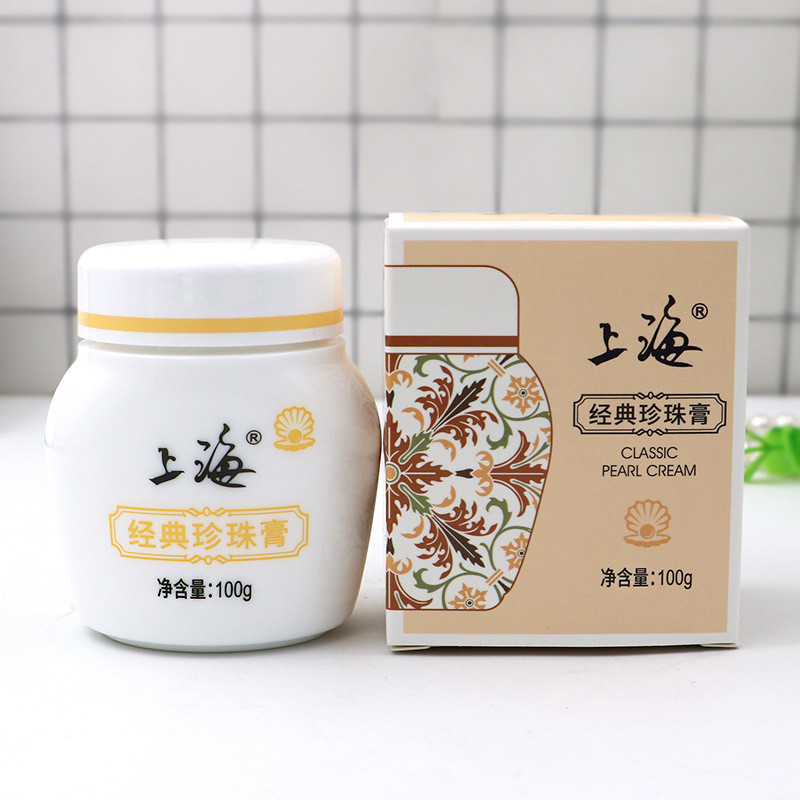 Shanghai Woman Classic Pearl Cream Snow Cream 100g Moisturizing Pearl Powder Moisturizing Cream ผู้ช
