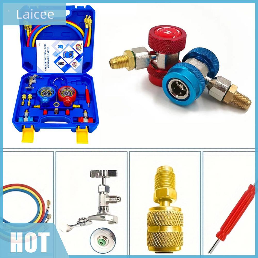 [Laicee.th] 3 Way AC Manifold Gauge ชุดท่อ 1.2 ม. ชุดเครื่องปรับอากาศ Manifold Gauge ยานยนต์ AC Gaug