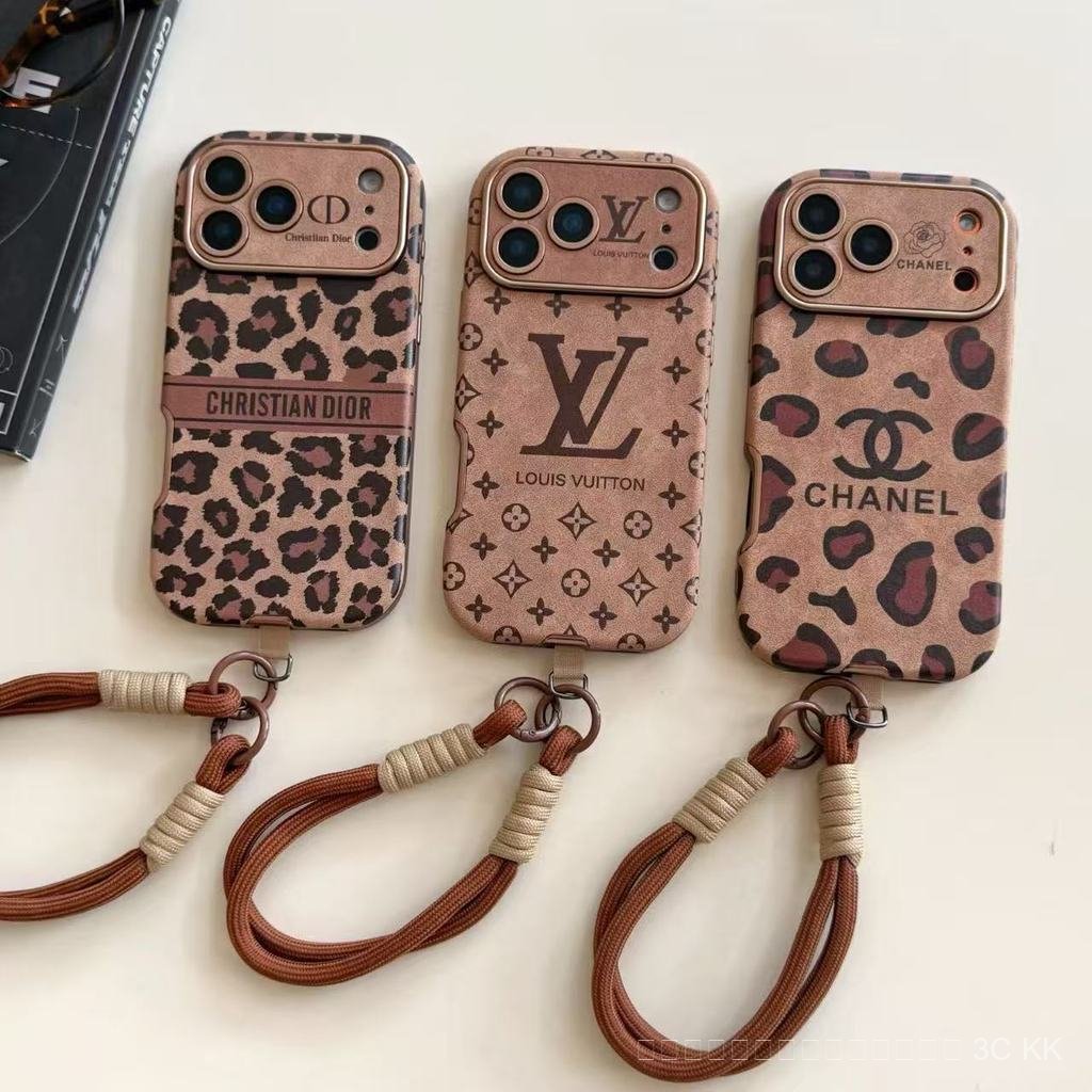 กันกระแทก iPhone หน้าต่างใหญ่ หนังคุณภาพดี สไตล์ยุโรป หรูหรา สำหรับ 17/16/15/14/13 Pro Max