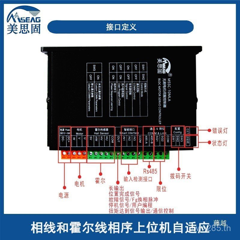Controller สามตําแหน่งความเร็วปิดแหวนมอเตอร์แรงบิด Vector 9-36V Brushless FOC ควบคุมไดรฟ์ DC P7OO