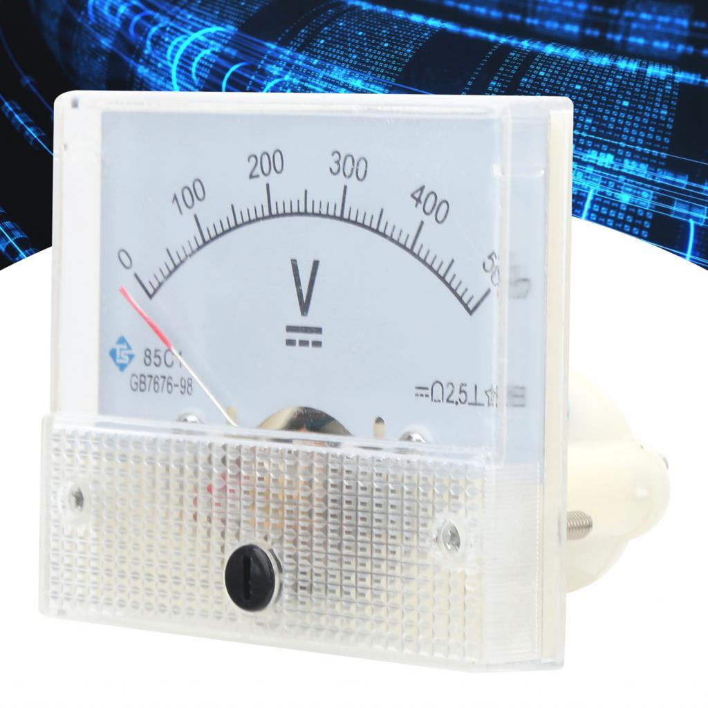 DC Pointer Voltmeter ขนาดเล็กกะทัดรัดฝังการติดตั้งสวยงามใจกว้าง 85C1 0-500V สำหรับระบบส่งกำลังไฟฟ้าอ