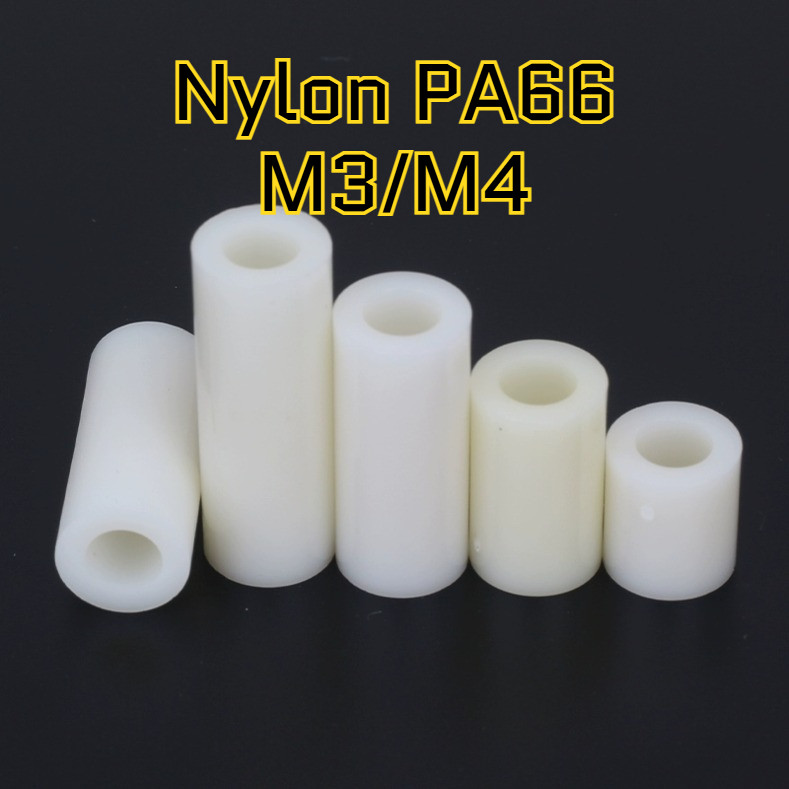 คอลัมน์แยก ABS สีขาว, คอลัมน์แยกฉนวน, คอลัมน์แผ่นพลาสติก 3mm4mm ผ่านคอลัมน์ปลอกไนลอน [HG-MB]