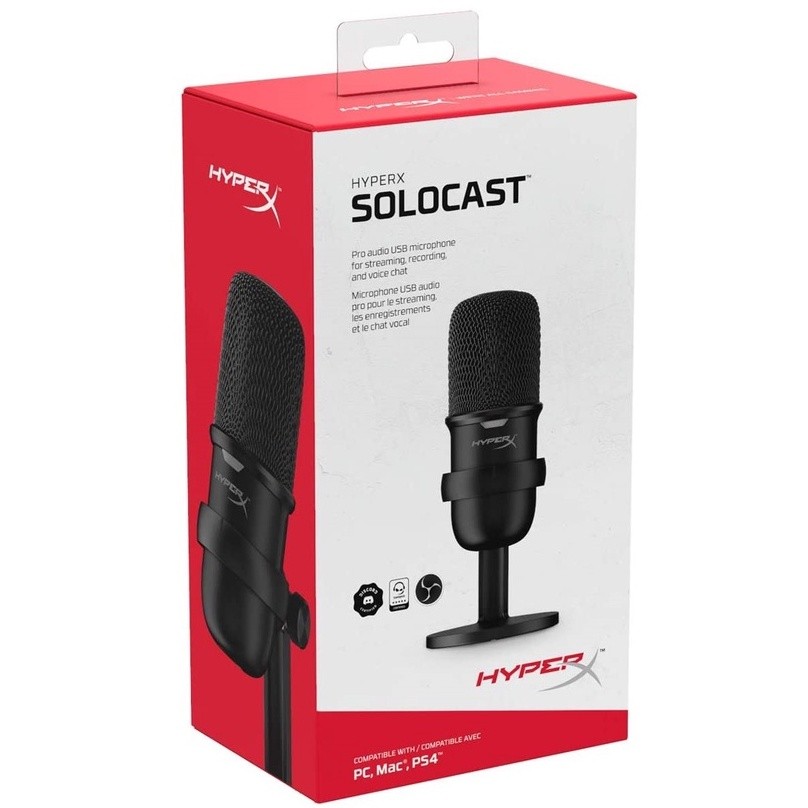 HyperX Solocast USB Condenser Microphonr  รองรับ PC PS4 Mac สำหรับ สาย สตรีม ไม่ควรพลาด ประกัน 1 ปี