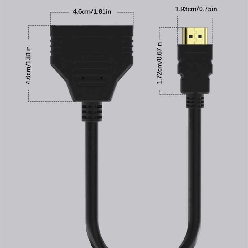 XY HDTV 1 In 2 Out Splitter Wire 4K UHD Sound สําหรับเกมคอนโซลเครื่องเล่นเพลง