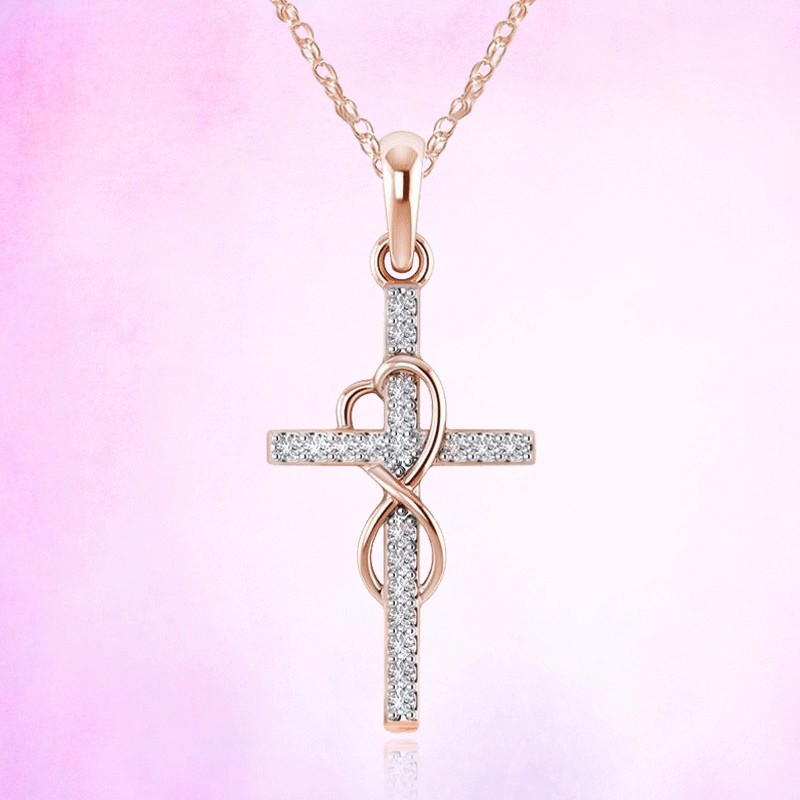 [ลดล้างสต๊อก]สร้อยคอโชคเกอร์ Chuya Infinity Cross Rhinestone เครื่องประดับประกายศรัทธานิรันดร์ - รูปที่ 2