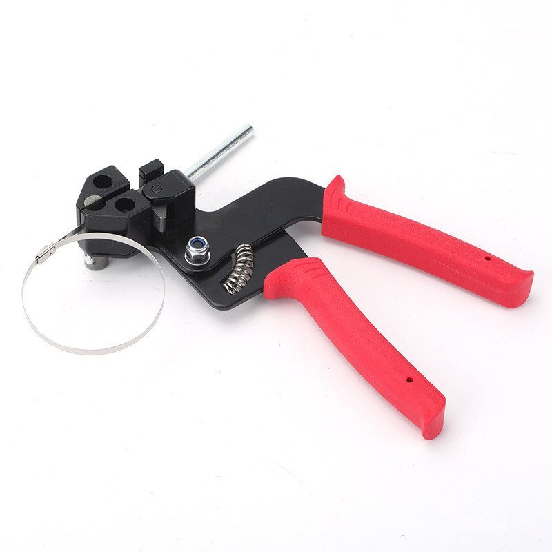 บรรจุเครื่อง Tensioner ใหม่พลาสติกสีแดง Tensioner Cable Tie CABLE Tie คีมเหล็ก SF-G600 กระชับสแตนเลส